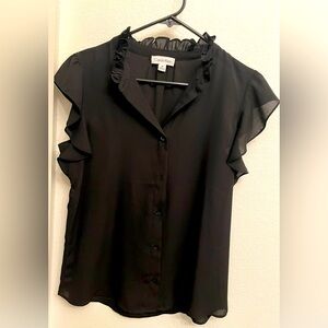 Calvin Klein polyester blend short sleeve blouse size M